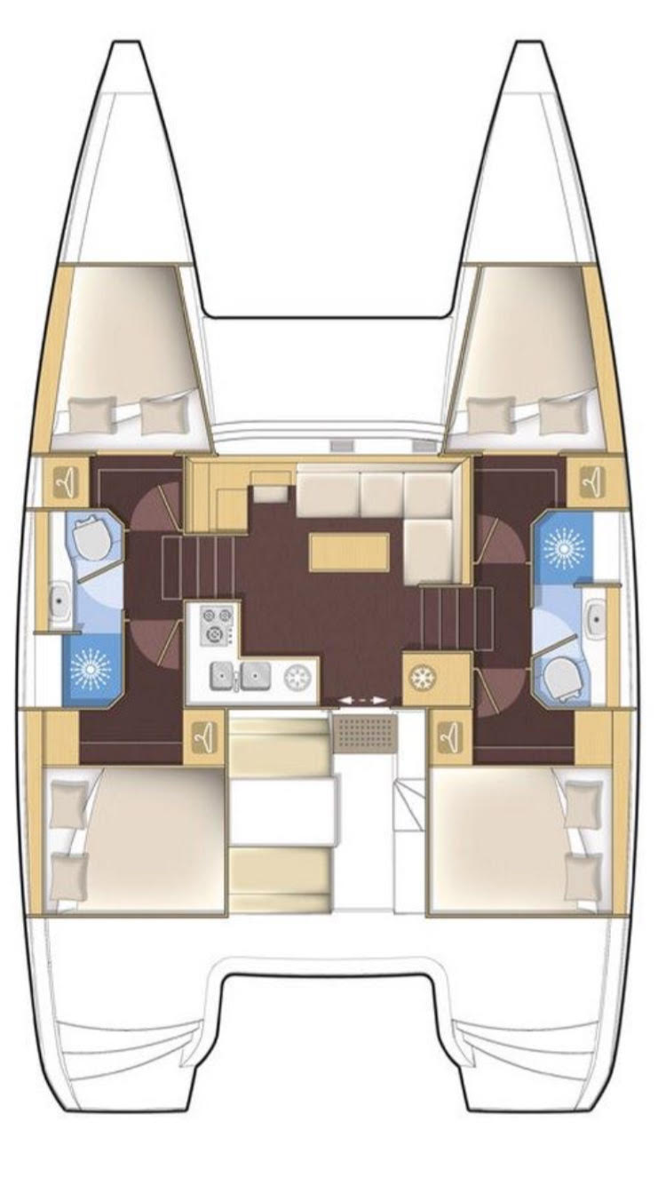 Lagoon 39 interior layout